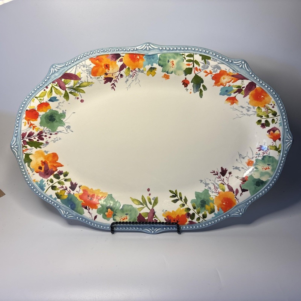 Pioneer Woman Floral 21" Turkey Serving Platter